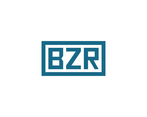 BZR logo design vector template. BZR