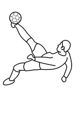 aesthetic sketch of a football player