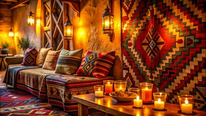 Richly Textured Warm Aztec Geometric Patterns for Vibrant Culturally Inspired Home Decor and Stylish Accents in Modern Interior Design Settings