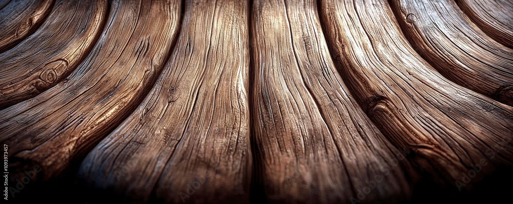 Poster textured wooden surface with natural grain patterns and curved lines showcasing rustic charm and war