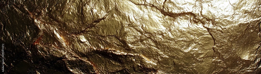 Poster abstract texture featuring shimmering golden tones with intricate patterns resembling organic forms 