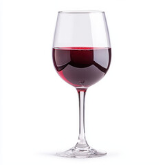 studio photo of glass of red wine showcasing its rich color and clarity, perfect for wine enthusiasts and elegant dining settings