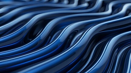 Abstract blue waves creating a fluid texture.