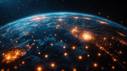 Obraz premium Global Network of Connected Cities
