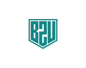 BZU logo design vector template. BZU