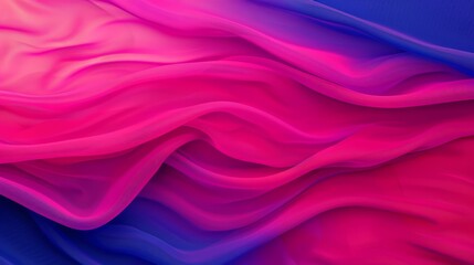 Fototapeta premium Abstract flowing fabric in vibrant pink and blue hues.