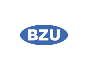 BZU logo design vector template. BZU