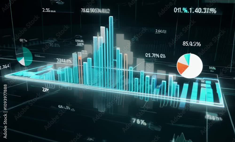 Aufkleber visualize data trends engaging analytics with graphs, charts, and statistics for effective