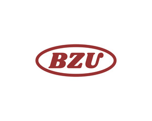BZU logo design vector template. BZU