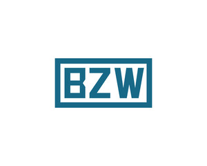 BZW logo design vector template. BZW