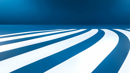 Blue and white abstract background with curved lines and gradient effect