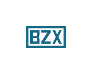 BZX logo design vector template. BZX