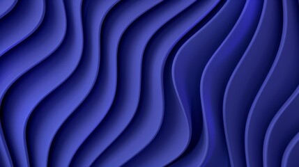 Fototapeta premium Abstract wavy pattern in deep blue tones.