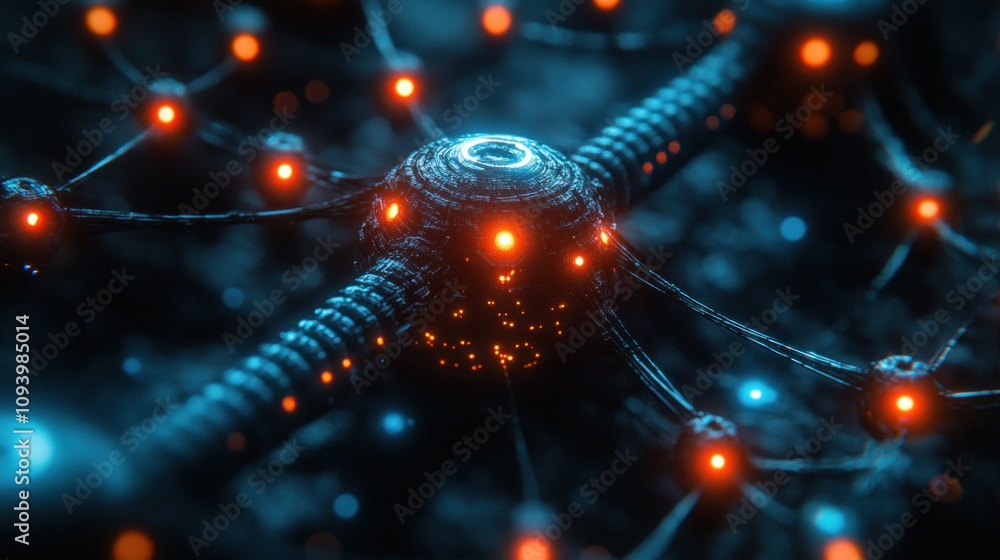 Poster abstract network of connected nodes