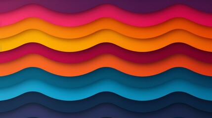 Fototapeta premium Colorful wavy pattern with vibrant gradients.