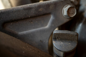 close up of motor oil cap