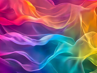 Holographic neon background ,Colorful psychedelic abstract. Pastel color waves for background