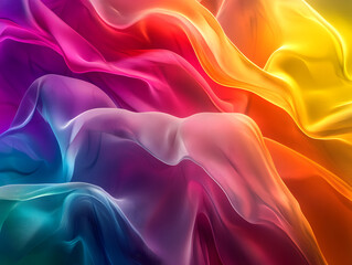 Obraz premium Holographic neon background ,Colorful psychedelic abstract. Pastel color waves for background