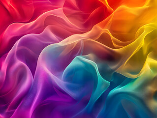 Obraz premium Holographic neon background ,Colorful psychedelic abstract. Pastel color waves for background