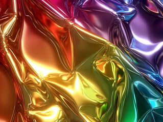 Fototapeta premium Holographic neon background ,Colorful psychedelic abstract. Pastel color waves for background
