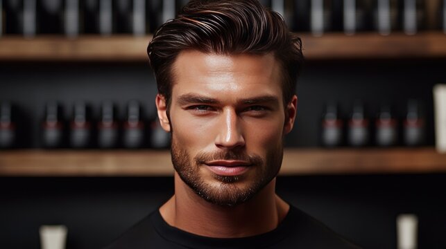 A pomade designed for short hairstyles that provides medium hold and definition, giving hair a polished, controlled look with a touch of shine