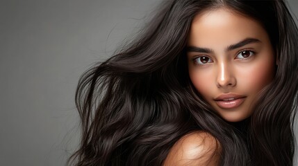 Fototapeta premium A protein-rich hair mask formulated with keratin and silk proteins that strengthens weak strands, repairs split ends, and adds a protective layer for long-lasting smoothness and shine