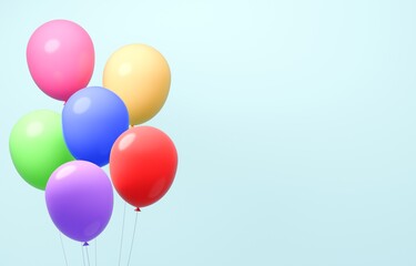 背景素材_風船_カラフル