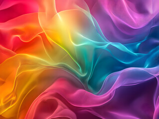 Obraz premium Holographic neon background ,Colorful psychedelic abstract. Pastel color waves for background