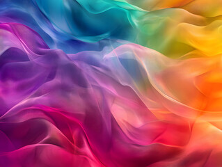Obraz premium Holographic neon background ,Colorful psychedelic abstract. Pastel color waves for background