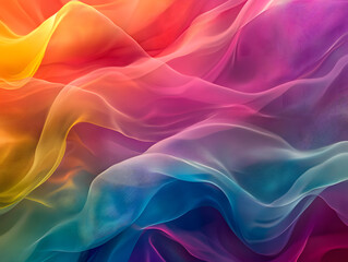 Obraz premium Holographic Background. Iridescent Fabric with Holographic Texture, Vibrant Abstract Background.