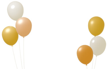背景素材_風船_金色 © 四ッ谷