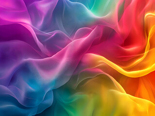 Obraz premium Holographic Background. Iridescent Fabric with Holographic Texture, Vibrant Abstract Background.