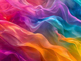Obraz premium Holographic Background. Iridescent Fabric with Holographic Texture, Vibrant Abstract Background.