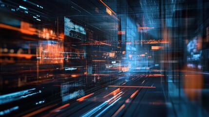 Fototapeta premium An interactive video editing timeline with layers of video