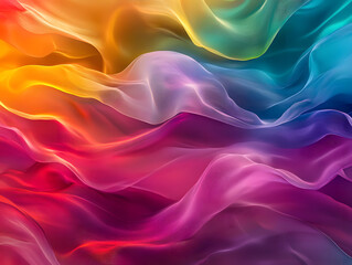 Fototapeta premium Holographic neon background ,Colorful psychedelic abstract. Pastel color waves for background