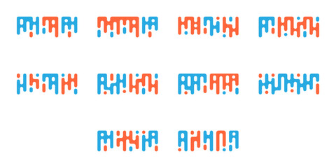 Illustration of Geometric Fluid Pattern Shape Pack