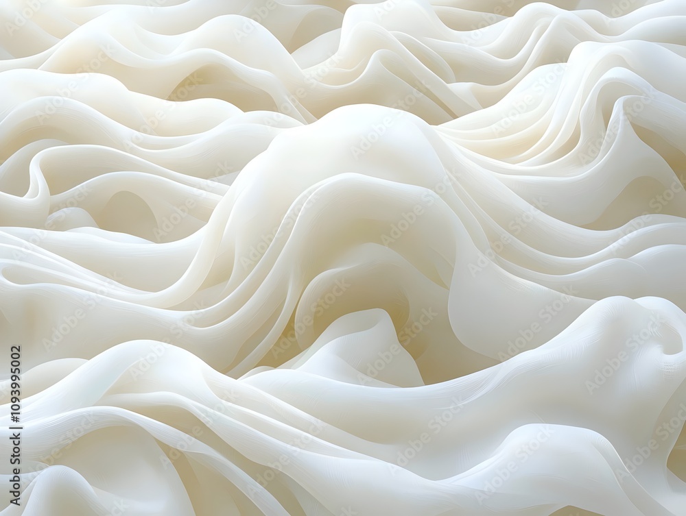 Aufkleber abstract close-up of soft, flowing white drapery, creating a serene and tranquil atmosphere. the smo