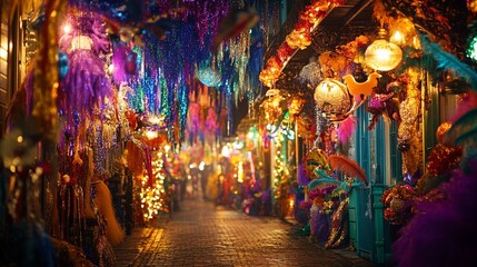 Mardi gras decorations in New Orleans