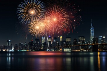 fireworks on the river