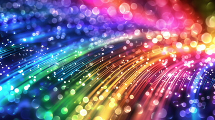 rainbow fiber optics background