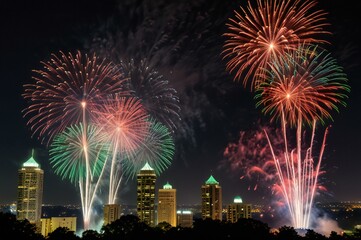 fireworks over the river