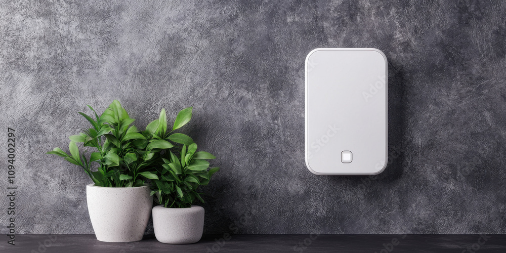 Poster fire alarm detection and response concept. high resolution image of fire alarm on textured wall with