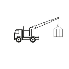 crane lift a box