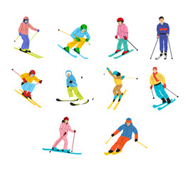 Fototapeta premium Skiing People Activity Winter