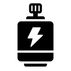 Electric RC motor glyph icon representing power for RC vehicles