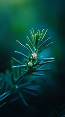 Fototapeta premium rosemary plant with nature background