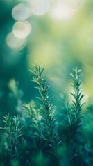 rosemary plant with nature background