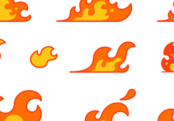 different types of flames on a white background in creative vector for print