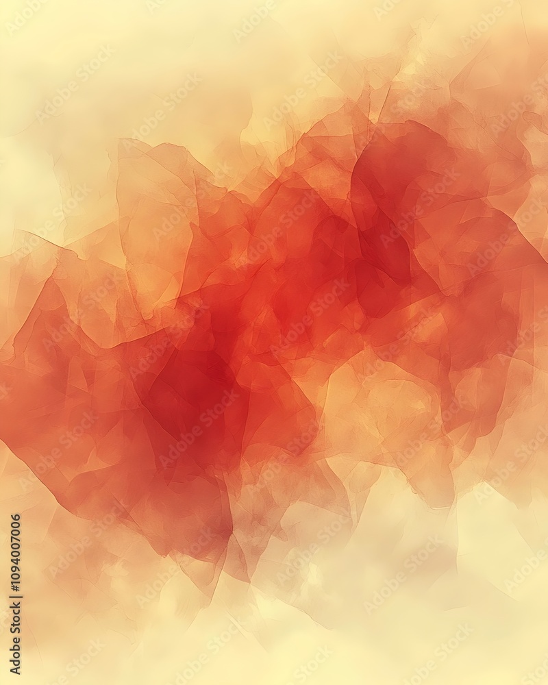 Poster An abstract texture featuring warm hues of red and orange, creating a soft, blended appearance reminiscent of flowing paint on a canvas.