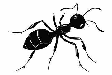 ant black silhouette white background. Ant Icon Silhouette Vector Illustration Isolated On White Background